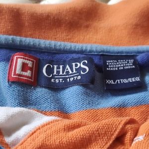 A striped colorful chaps polo tshirt